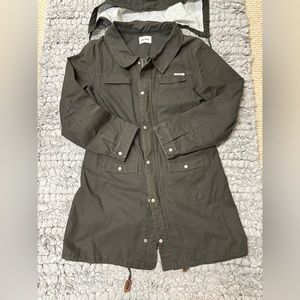 Rhythm industrial workmans jacket with oversized removable hood
